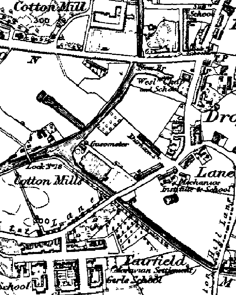 Old Map, Hollinwood Branch Canal